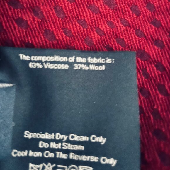 ROLAND MOURET BURGUNDY PENCIL SKIRT - SIZE US 2/ IT 38 TAGS ON - Picture 5 of 9